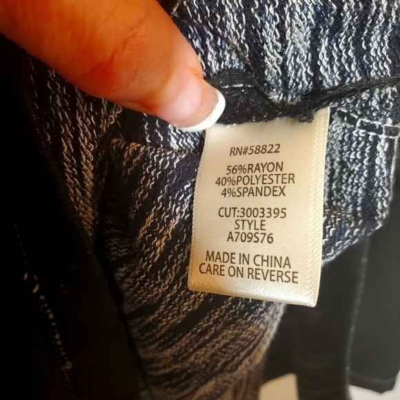 Max Studio Black Funnel Neck Hooded Pullover Sweatshirt Size Small - Picture 12 of 12